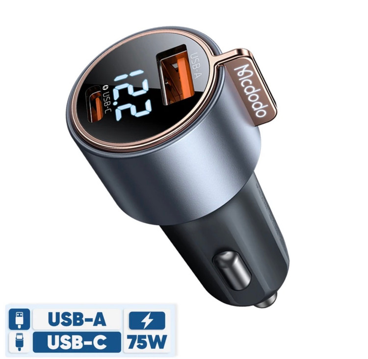 شارژر فندکی 75وات دو پورت مک دودو مدل CC-3690